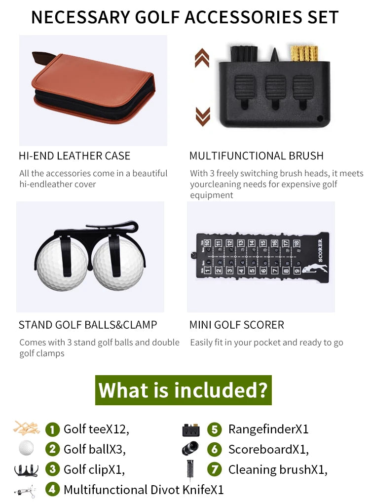 Caiton Golf Accessories Set with Premium Case – Complete Golf Gift Set for Men & Women