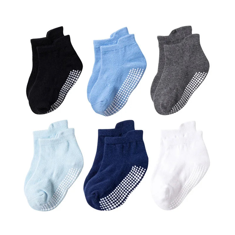 6 Pairs Baby Non-Slip Floor Socks