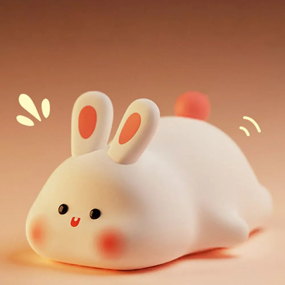 Big Face Rabbit Silicone Bedside Lamp