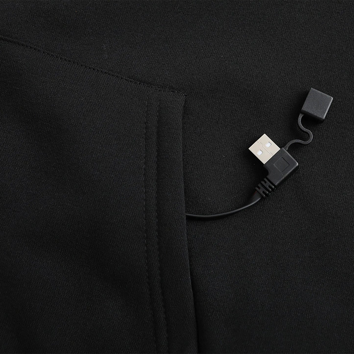 USB Heated Fleece Lined Hoodie for Men