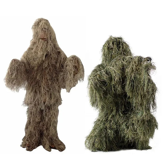Camouflage 3D Withered Grass Ghillie Suit – 5-Piece Hunting Suit Set