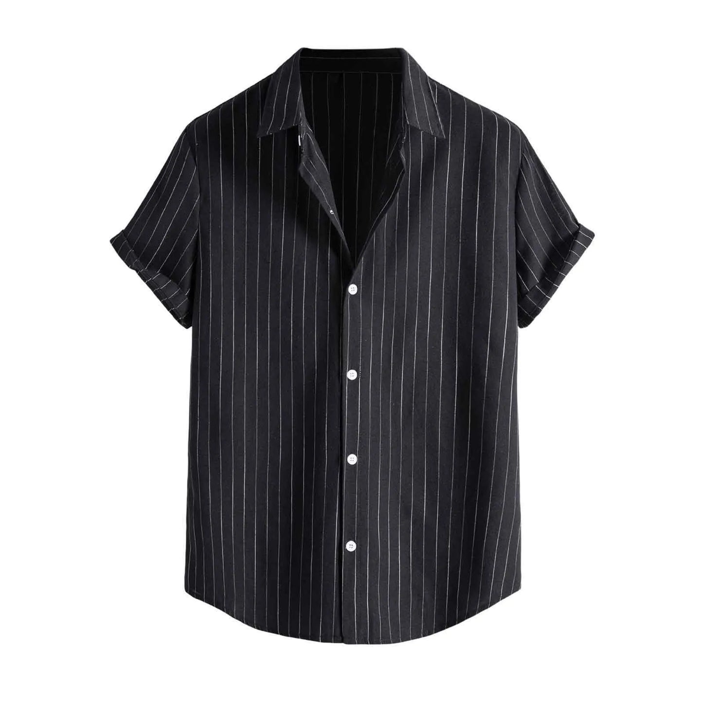 Men’s Casual Striped Short-Sleeved Shirt