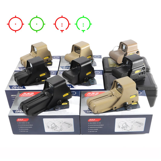 551, 552, 553, 558 Red Green Dot Holographic Sight Scope – Hunting & Airsoft Riflescope with 20mm Mount