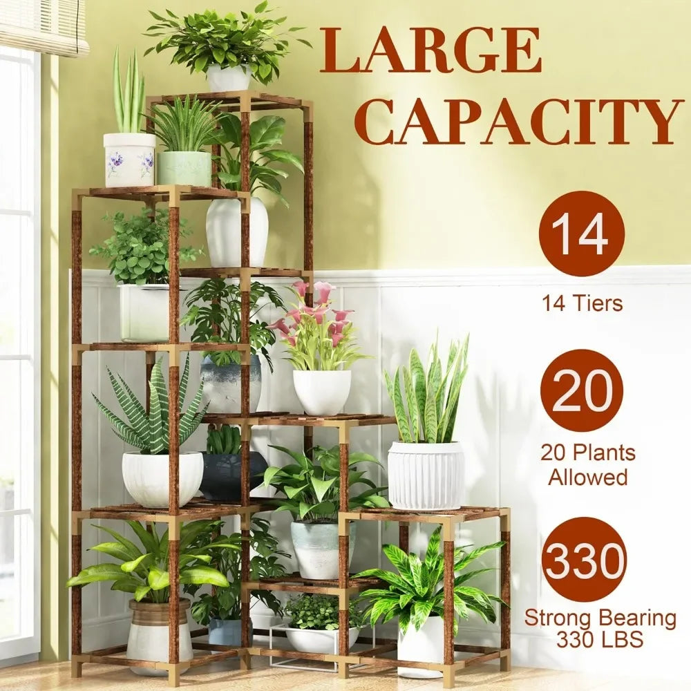 14-Tier Large Corner Plant Stand