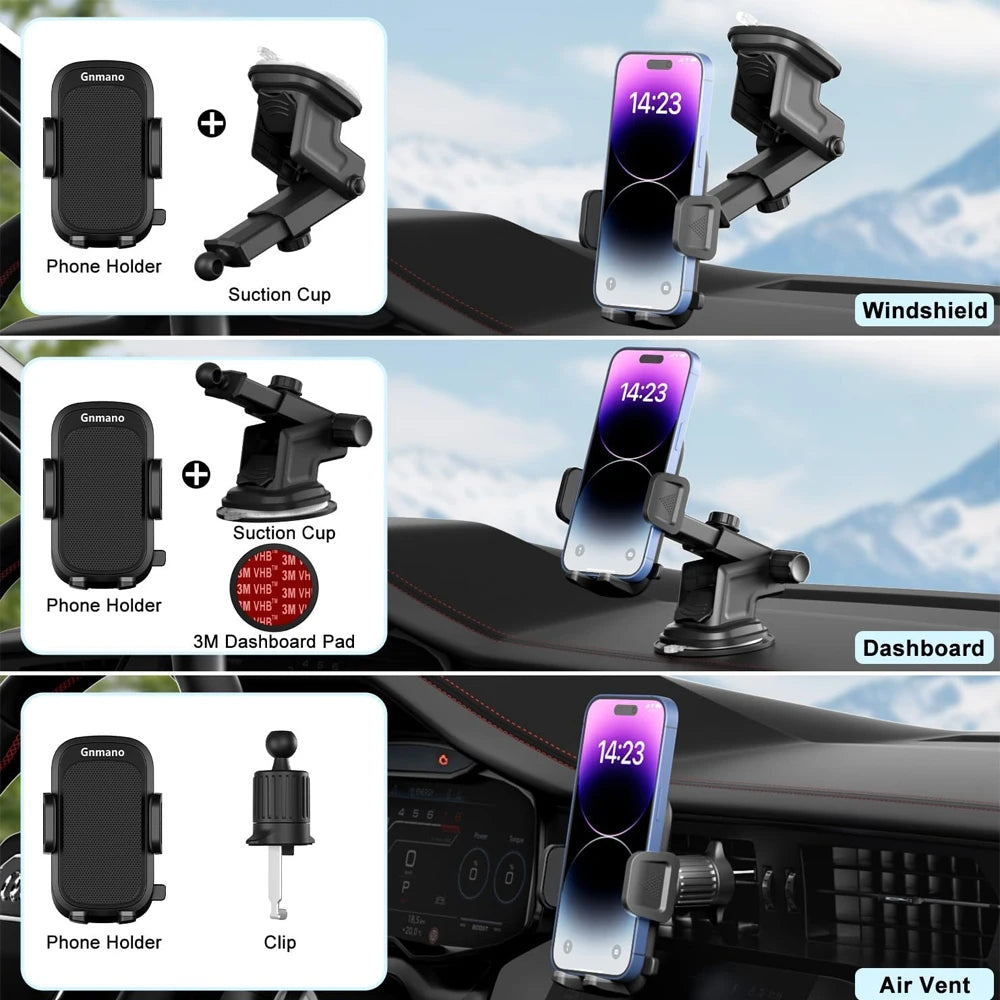 4-in-1 Super Stable Car Phone Holder