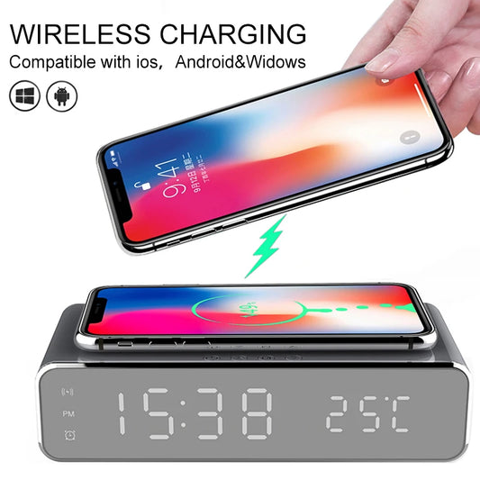 Wireless Charger Alarm Clock