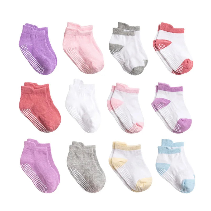 6 Pairs Baby Non-Slip Floor Socks