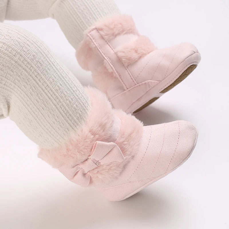 Cute Bowknot Comfortable Baby Girls Boots