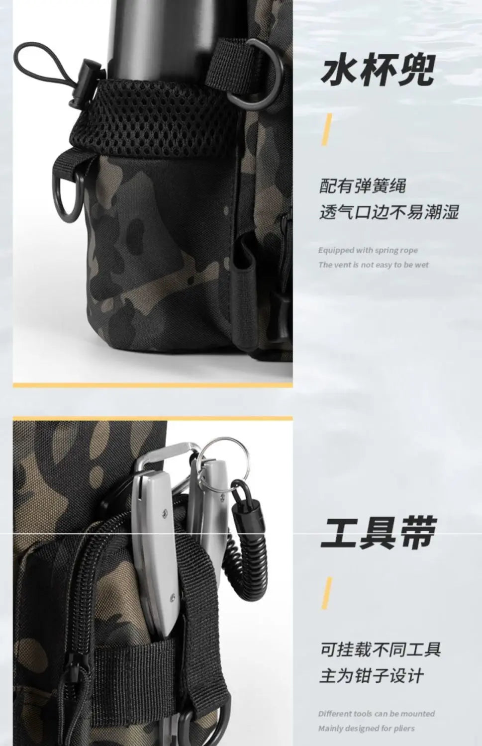 Fishing Tackle Shoulder Bag with Portable Fishing Rod Holder – Outdoor Sports Bag for Fly Fishing