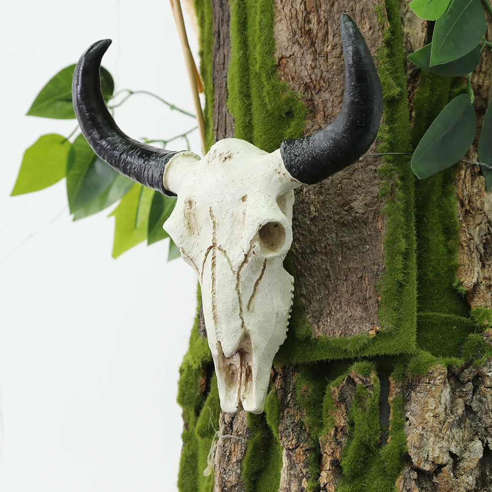 Longhorn Cow Skull Head Wall Ornament