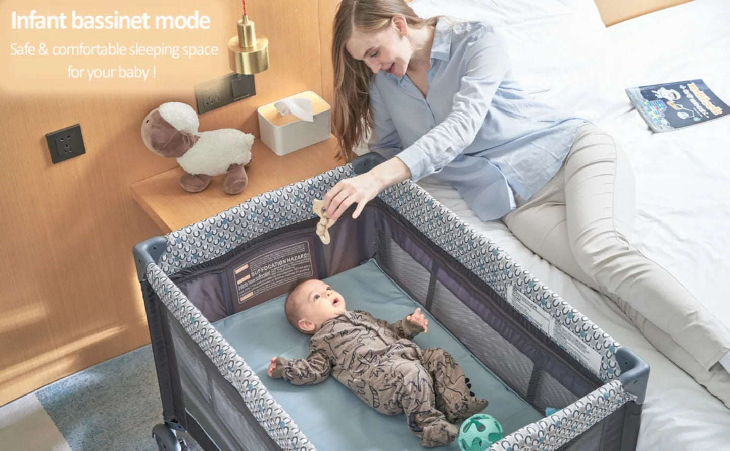 5-in-1 Multifunctional Pack and Play by Qutanix