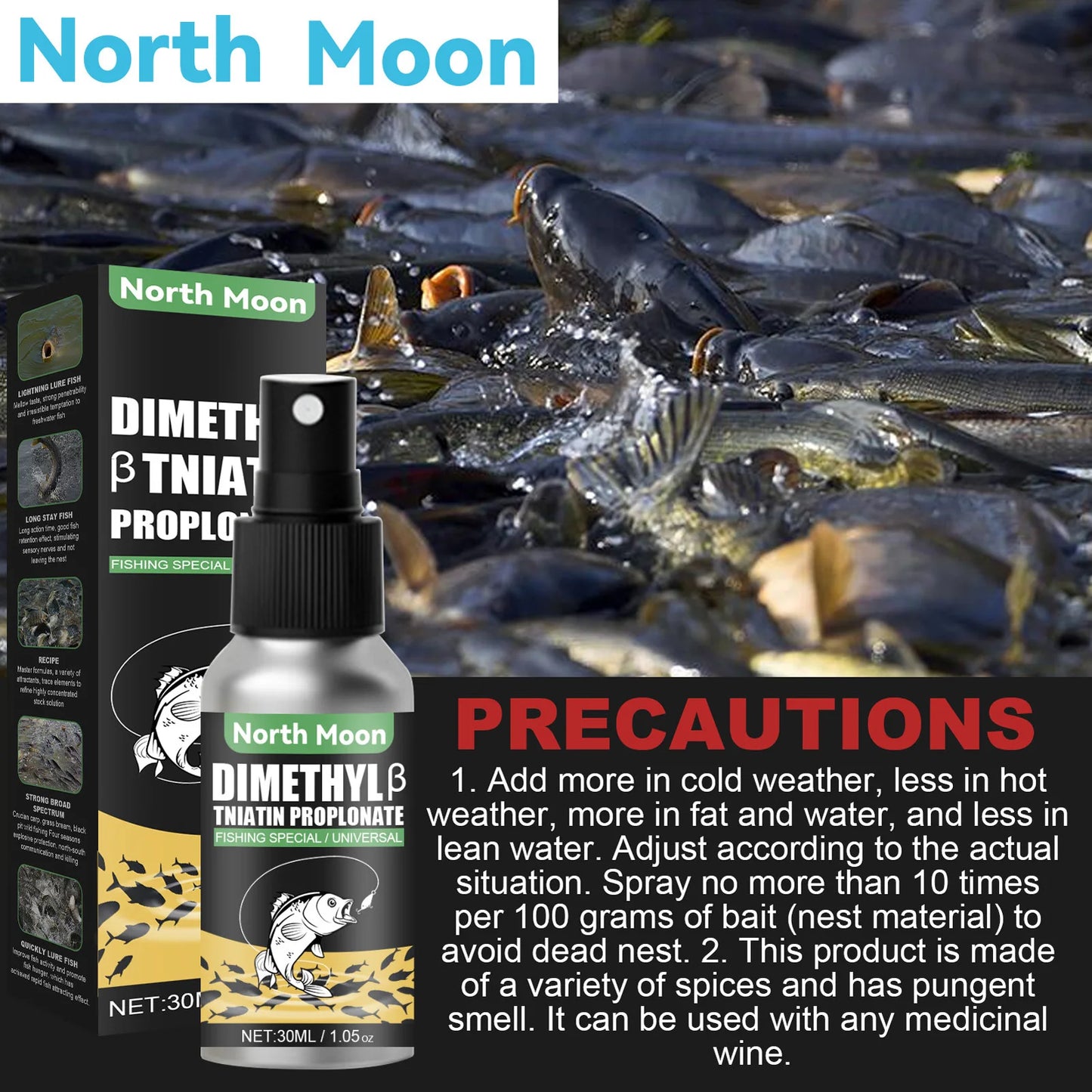 Fishing Baits Attractants – 30ml Natural Scent Liquid for All Water Types