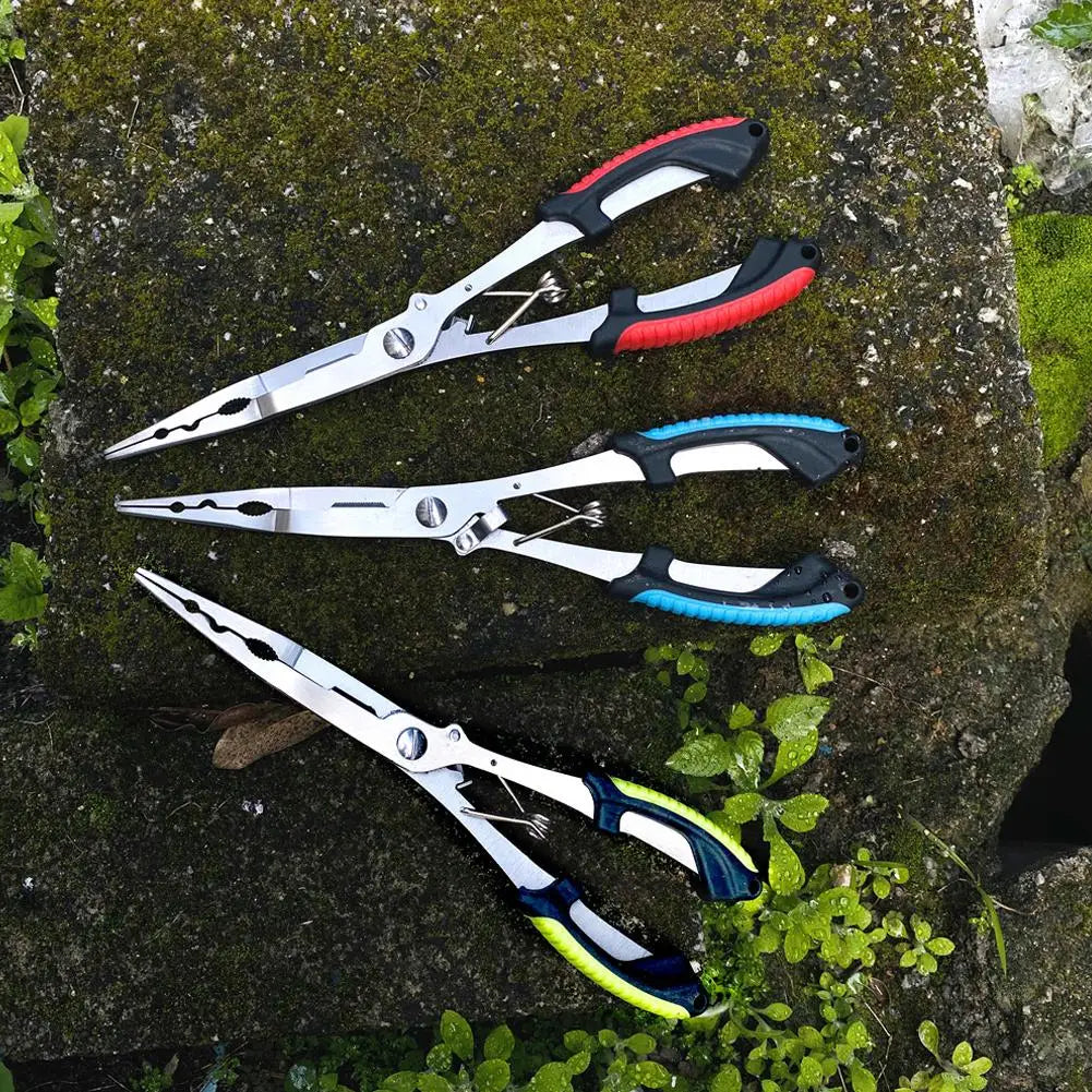 Long Fishing Pliers Scissor Gripper – Stainless Steel Multi-Tool for Fishing Enthusiasts