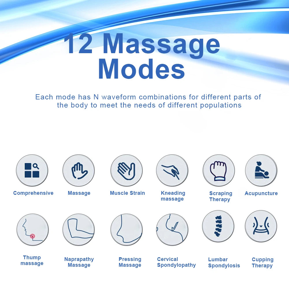 12-Mode Low Frequency TENS and EMS Therapy Device