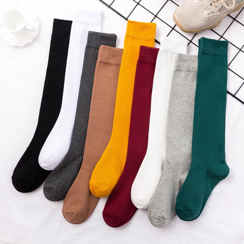 Cotton Knitting Knee-High Socks