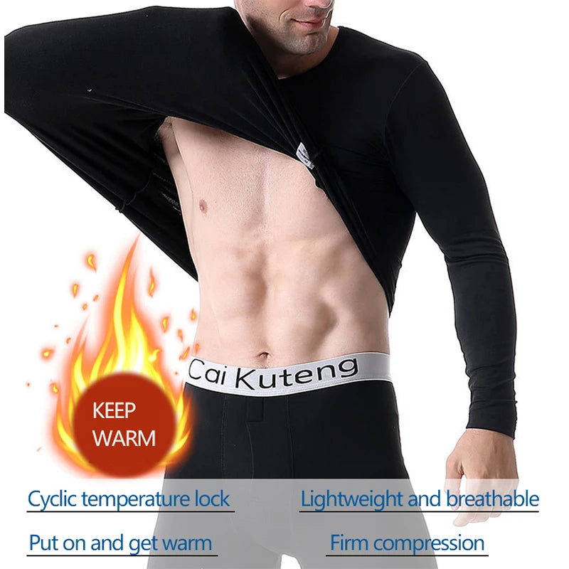 Thermal Underwear for Men – Fleece-Lined Long Johns Sport Base Layer for Winter Cold Weather