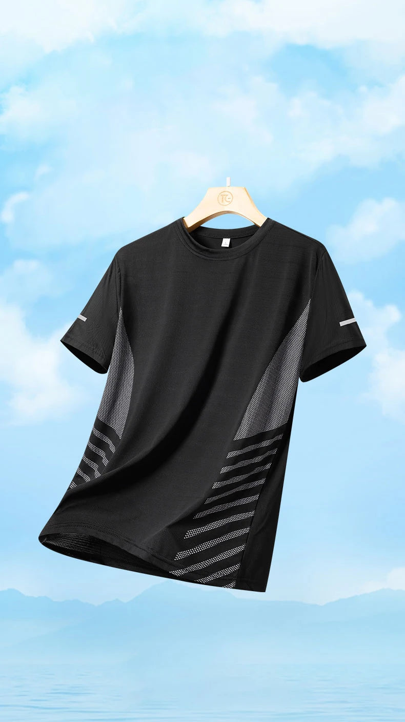 Men’s Summer Ice Silk Running T-Shirt