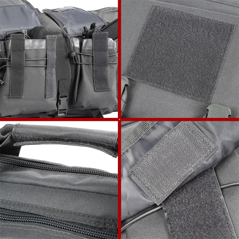 LQARMY Tactical Double Rifle Case – MOLLE System Gun Bag with Sniper/ Airsoft Rifle Backpack for Hunting & Shooting