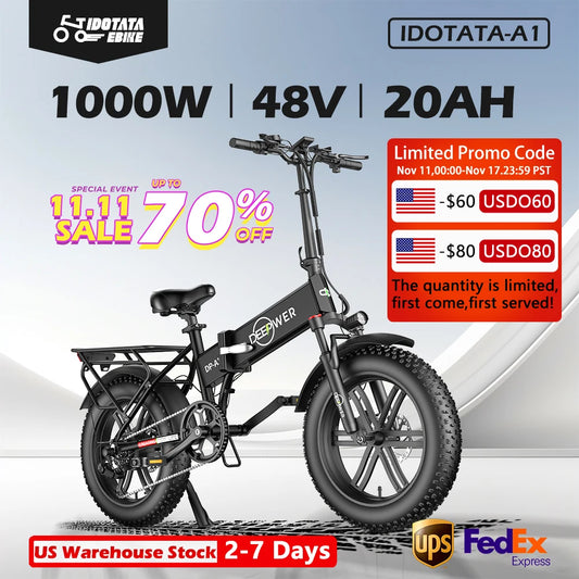 IDOTATA Electric Bike for Adults