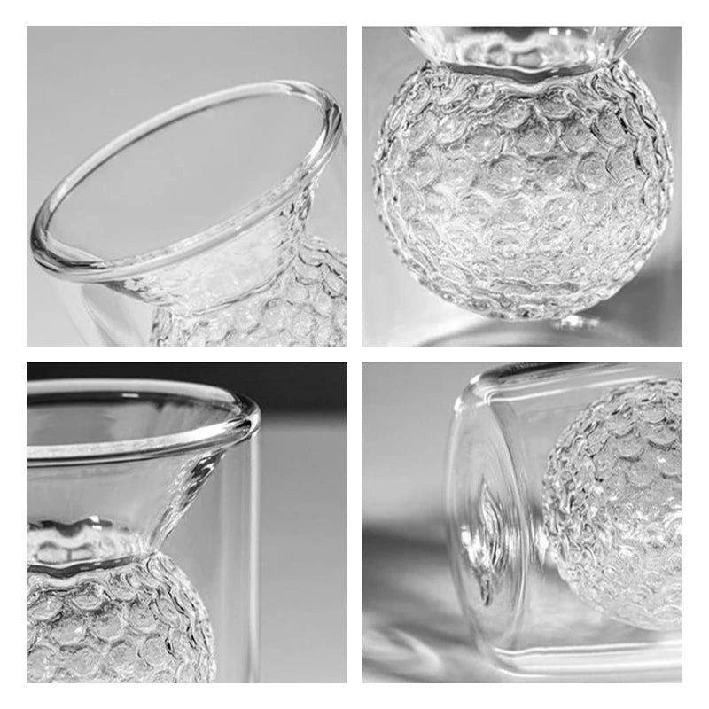 50ml Golf Ball Shape Double-layer Glass Cup