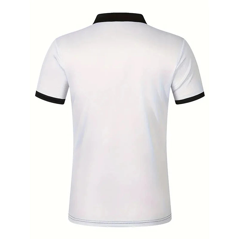 Men’s Stripe Short Sleeve Polo Shirt