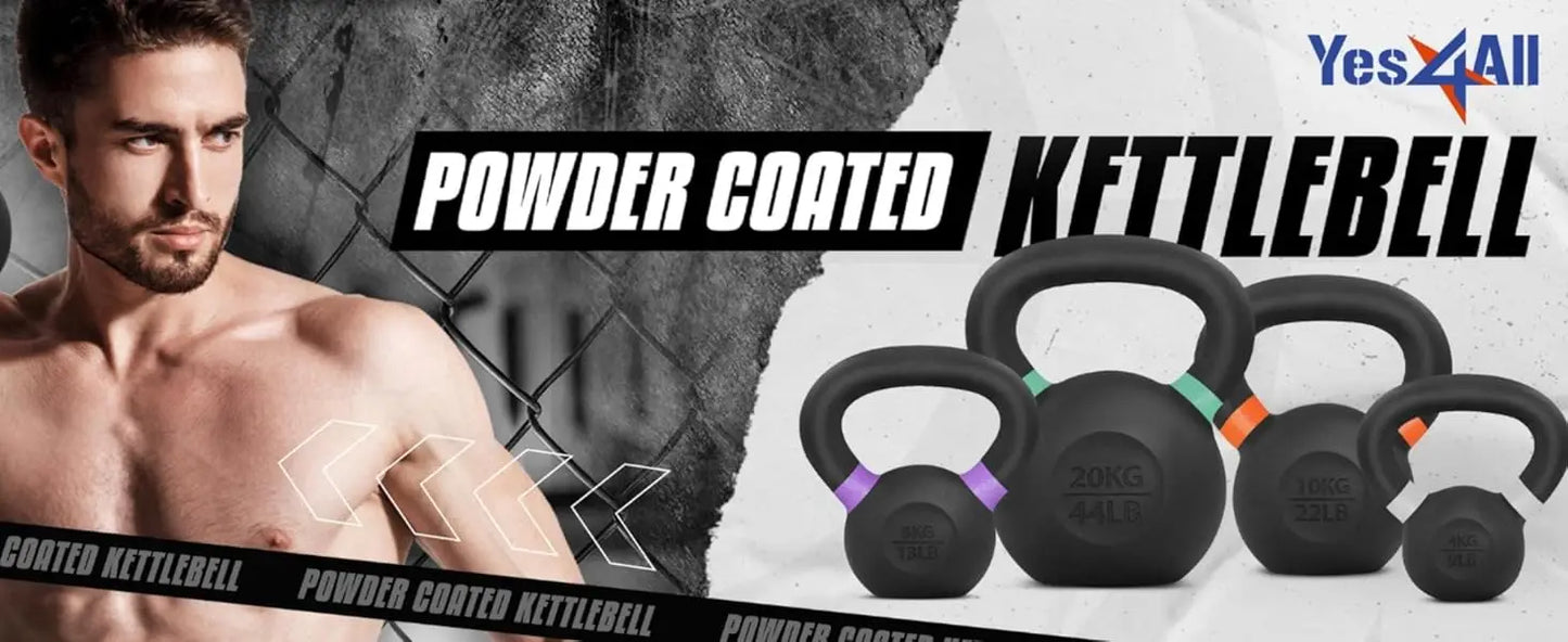 Vinyl Coated Kettlebell Set