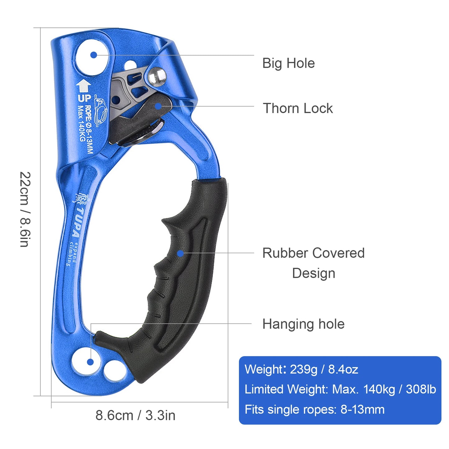 Outdoor Hand Ascender for Climbing