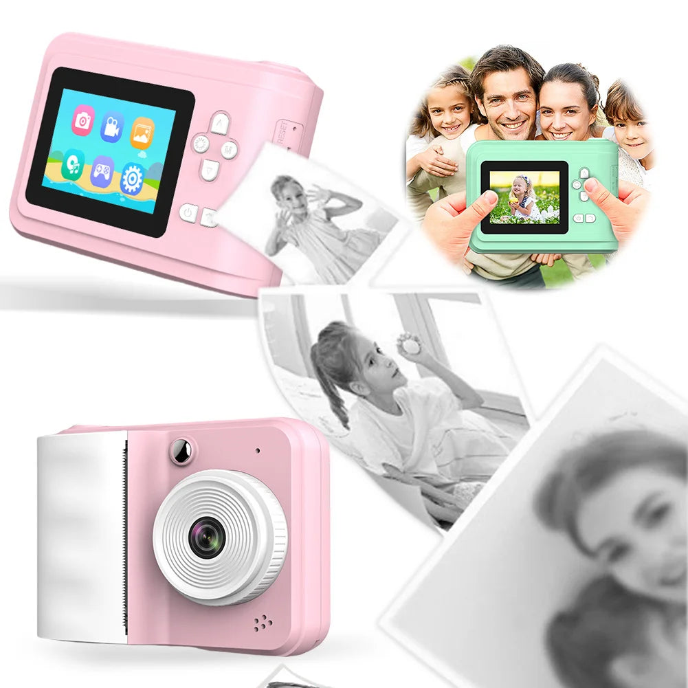Kids Instant Camera with Print Photo Paper