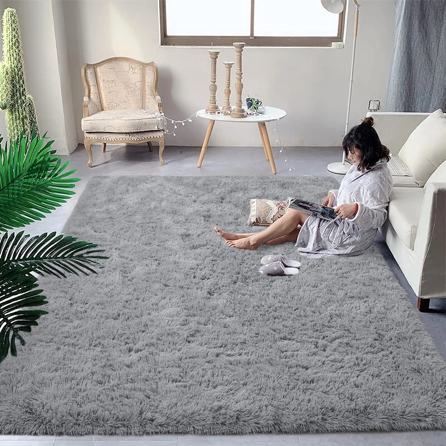 Fluffy Plush Soft Area Rug for Living Room & Kids' Rooms