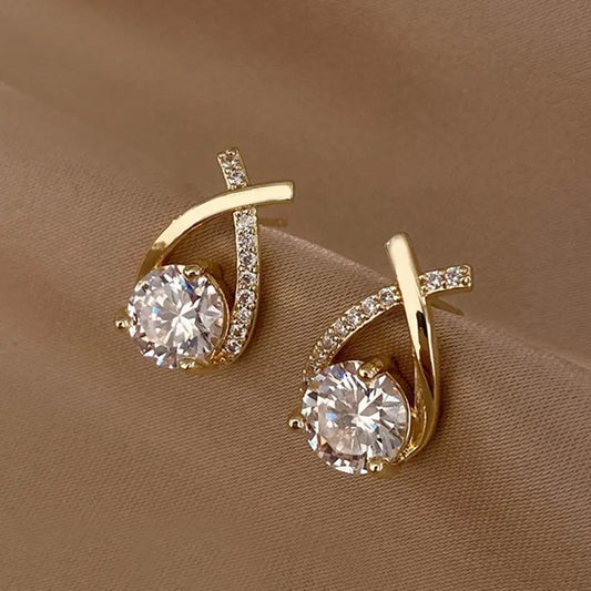 Fashion Cross Stud Earrings for Women & Girls