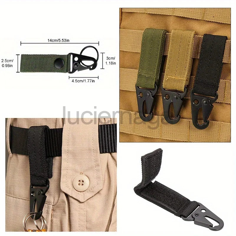 LUC Tactical MOLLE Pouch with US Flag Patch – Belt Waist Bag for 6.7" Cell Phone, D-Ring, & Gear Clip