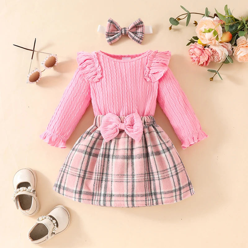 Fashion Baby Girls Fall/Winter 3-Piece Outfit