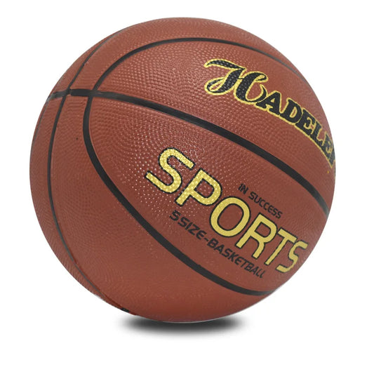 Size 7 Rubber Basketball – Wear-Resistant & High Elasticity