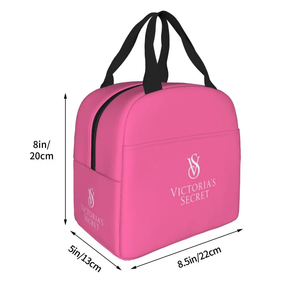 V-Victoria's Secret Stripe Insulated Lunch Bag