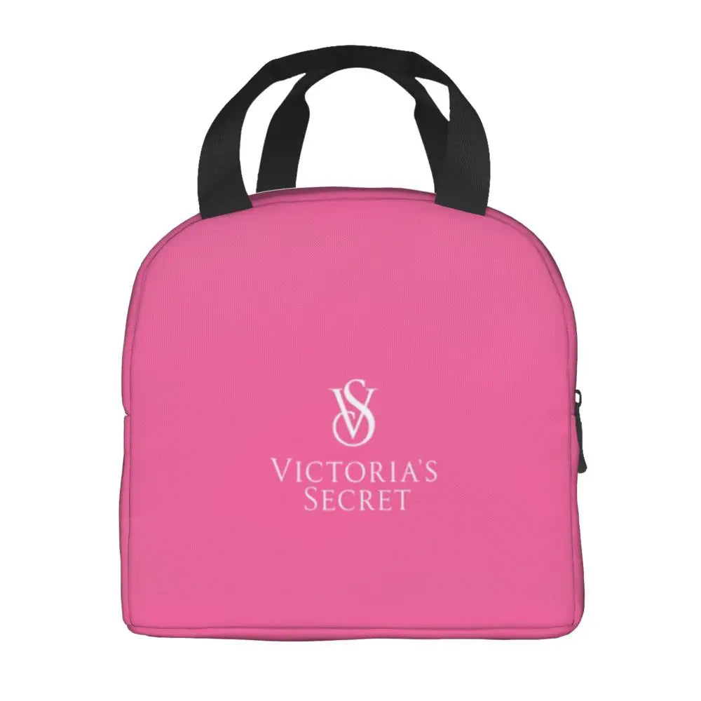 V-Victoria's Secret Stripe Insulated Lunch Bag