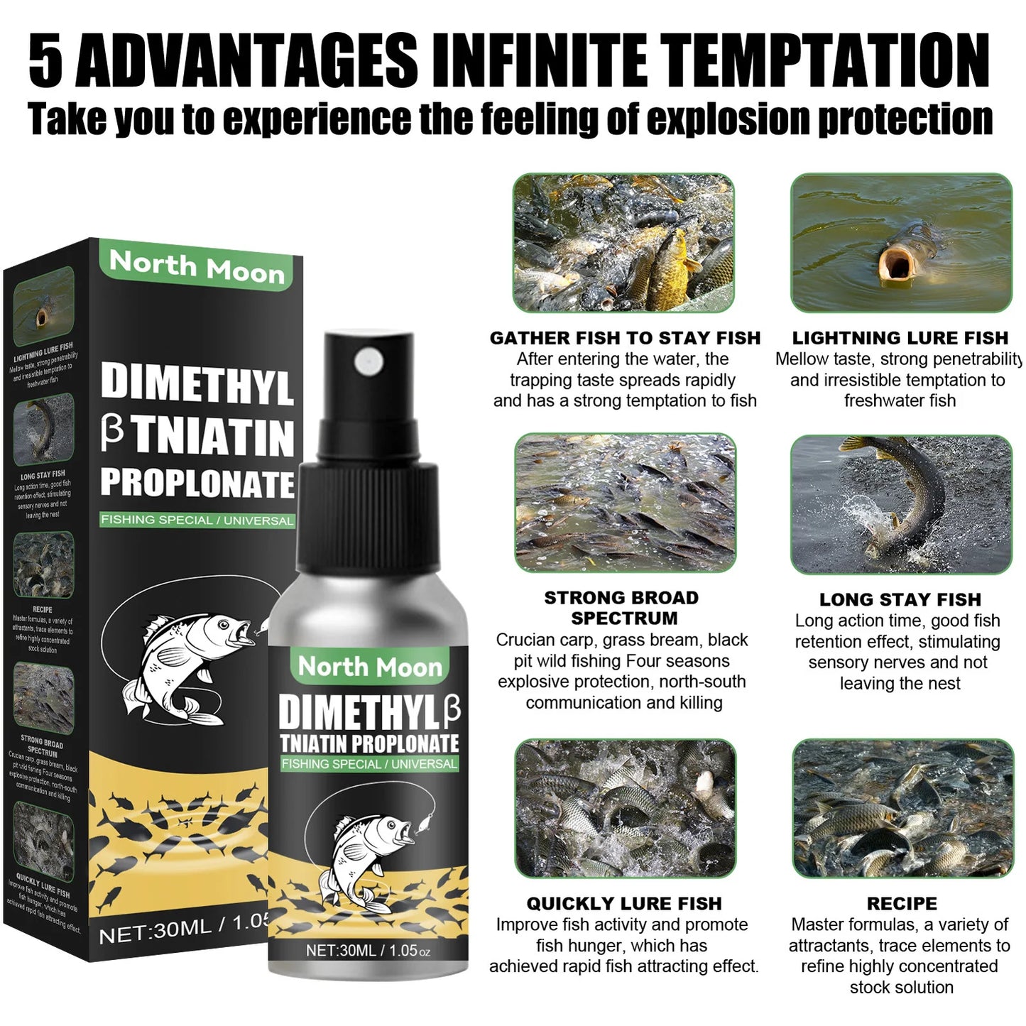 Fishing Baits Attractants – 30ml Natural Scent Liquid for All Water Types