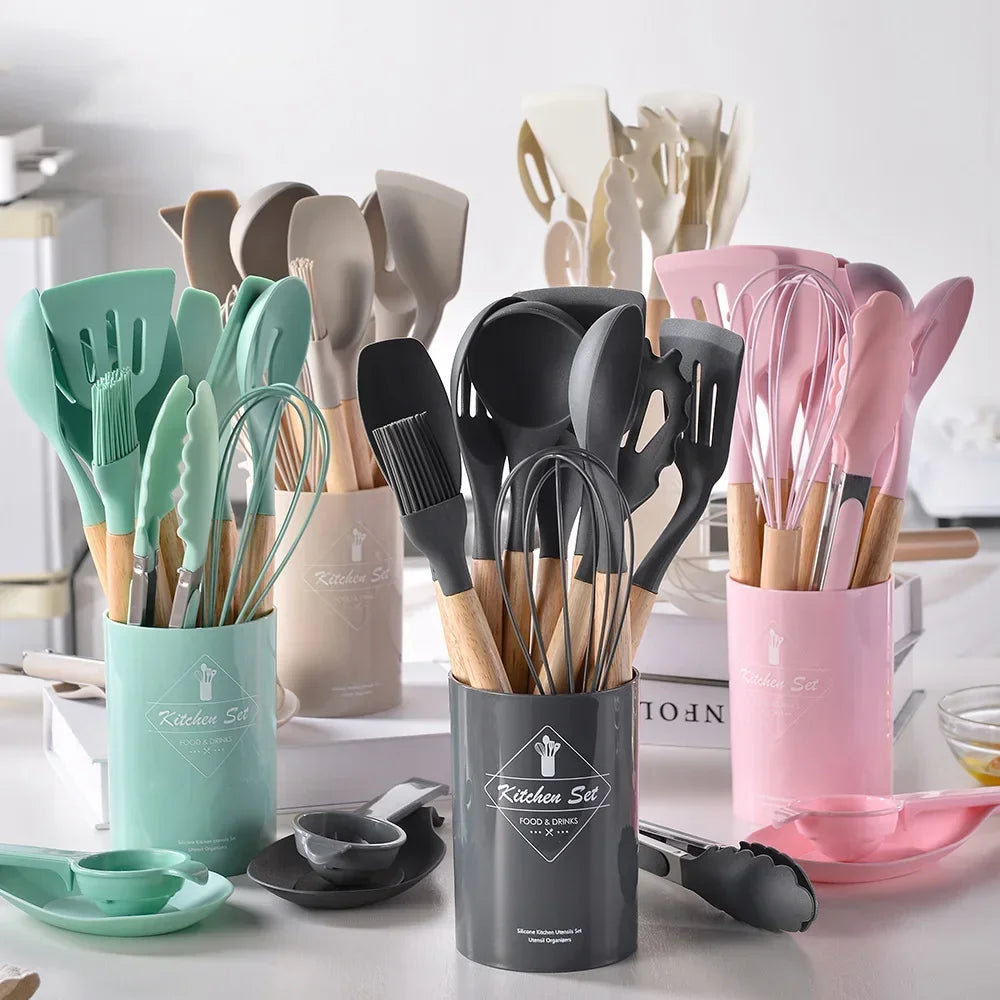 12PCS Food Grade Silicone Kitchen Utensil Set