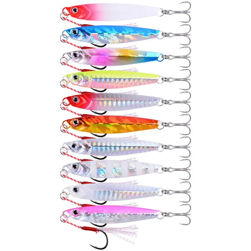 Metal Jig Fishing Lure Set – 3/5/8 Pieces (7g, 10g, 14g, 21g, 28g, 40g)
