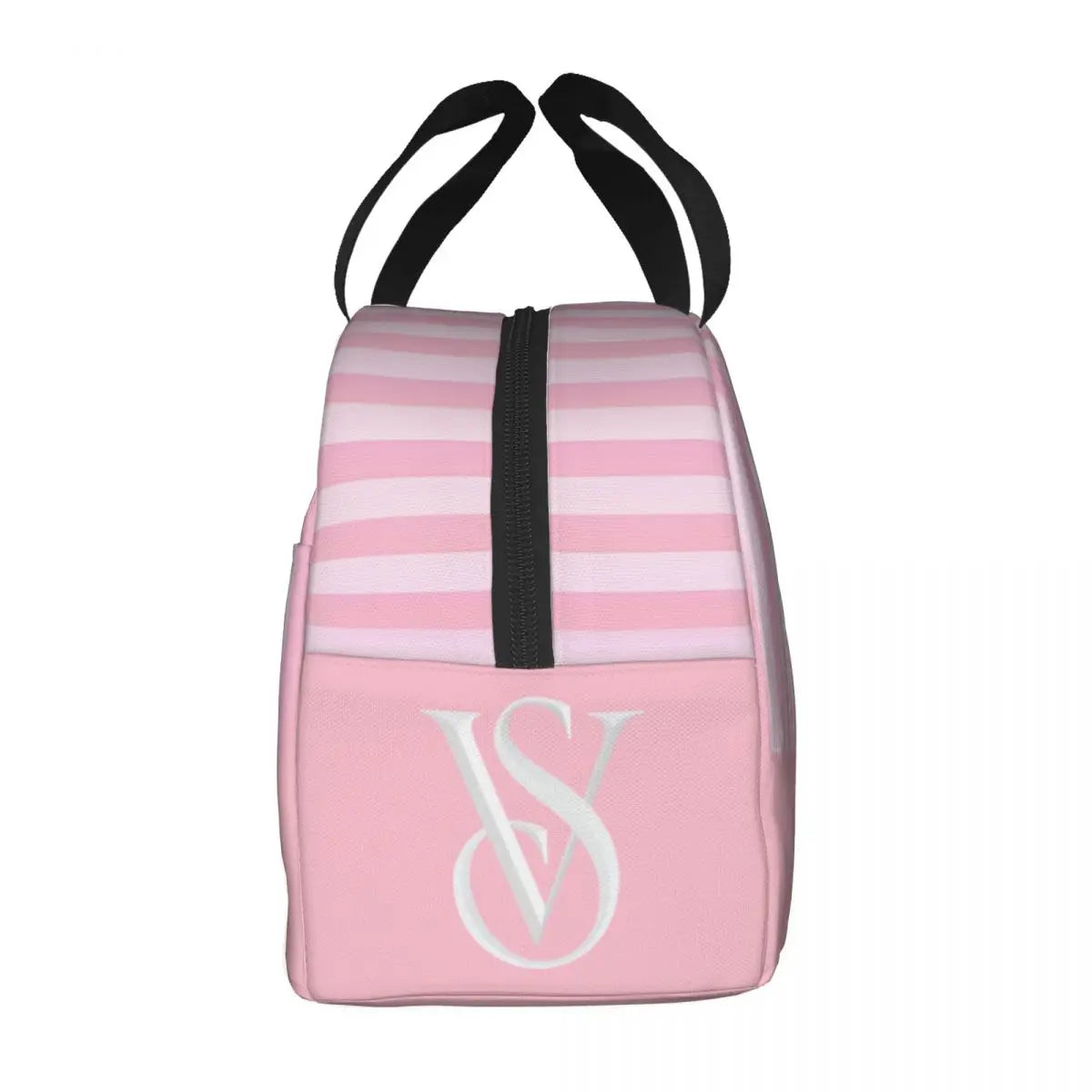 V-Victoria's Secret Stripe Insulated Lunch Bag