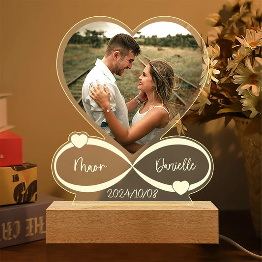 Personalized Anniversary Women Men Couples Gifts Custom Photo Love Frame Acrylic Plaque Valentine's Day