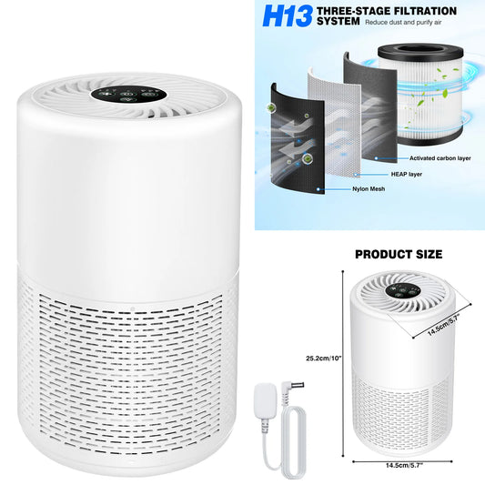 H13 True HEPA Air Purifier for Home & Bedroom