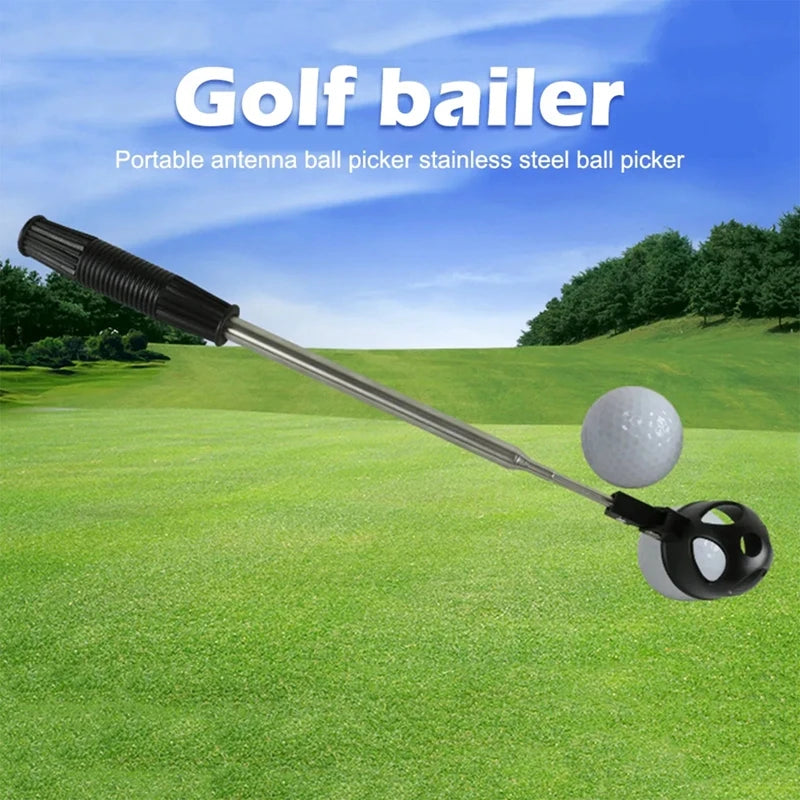 Golf Ball Retriever 8 Sections Stainless Steel Telescopic Ball Picker