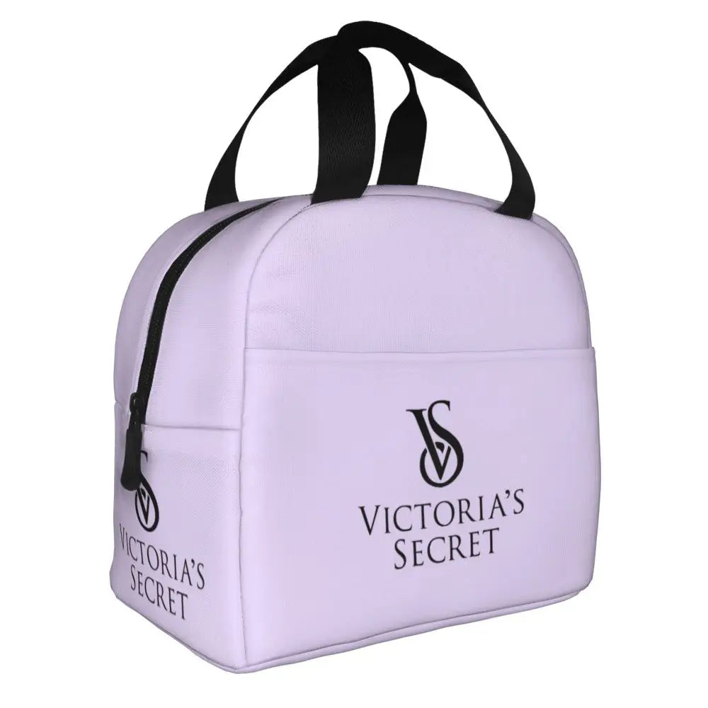 V-Victoria's Secret Stripe Insulated Lunch Bag