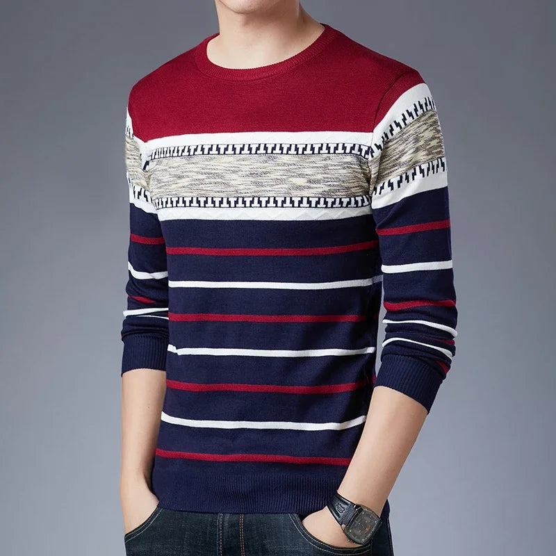 Men's Long-Sleeved Pullover Sweater