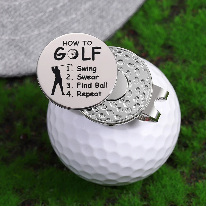 Golf Marker with Magnetic Hat Clip – Sleek Silver Golf Accessory for Easy Ball Marking