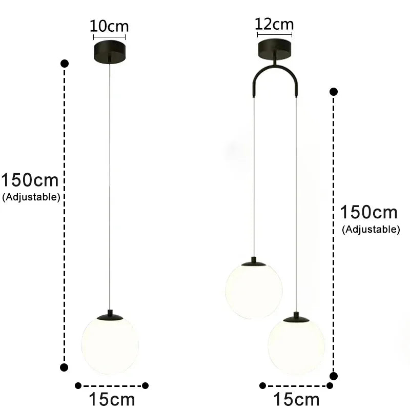 Modern Glass LED Pendant Lights