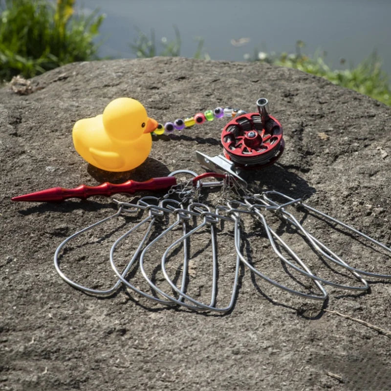 Stainless Steel Fish Stringer with Soft Wire Lock and Reel