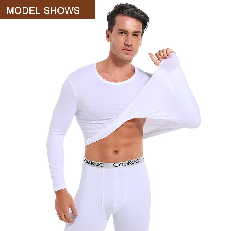 Thermal Underwear for Men – Fleece-Lined Long Johns Sport Base Layer for Winter Cold Weather