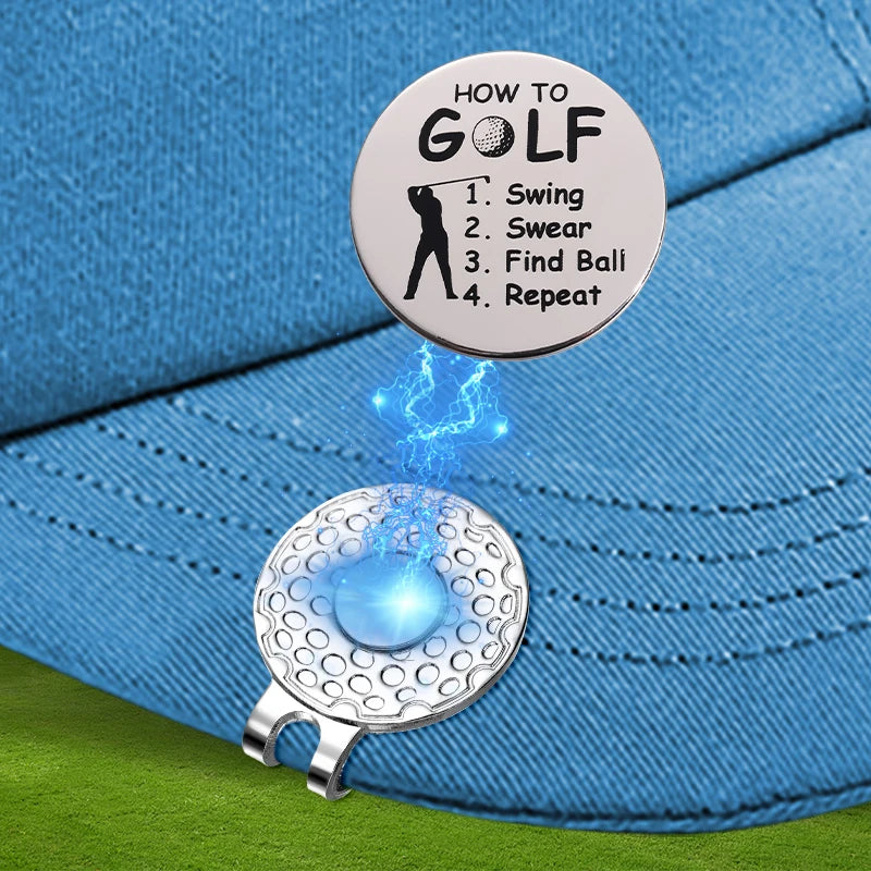 Golf Marker with Magnetic Hat Clip – Sleek Silver Golf Accessory for Easy Ball Marking