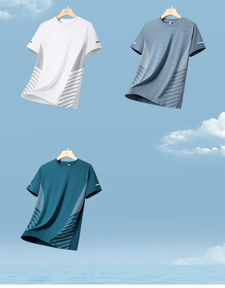 Men’s Summer Ice Silk Running T-Shirt